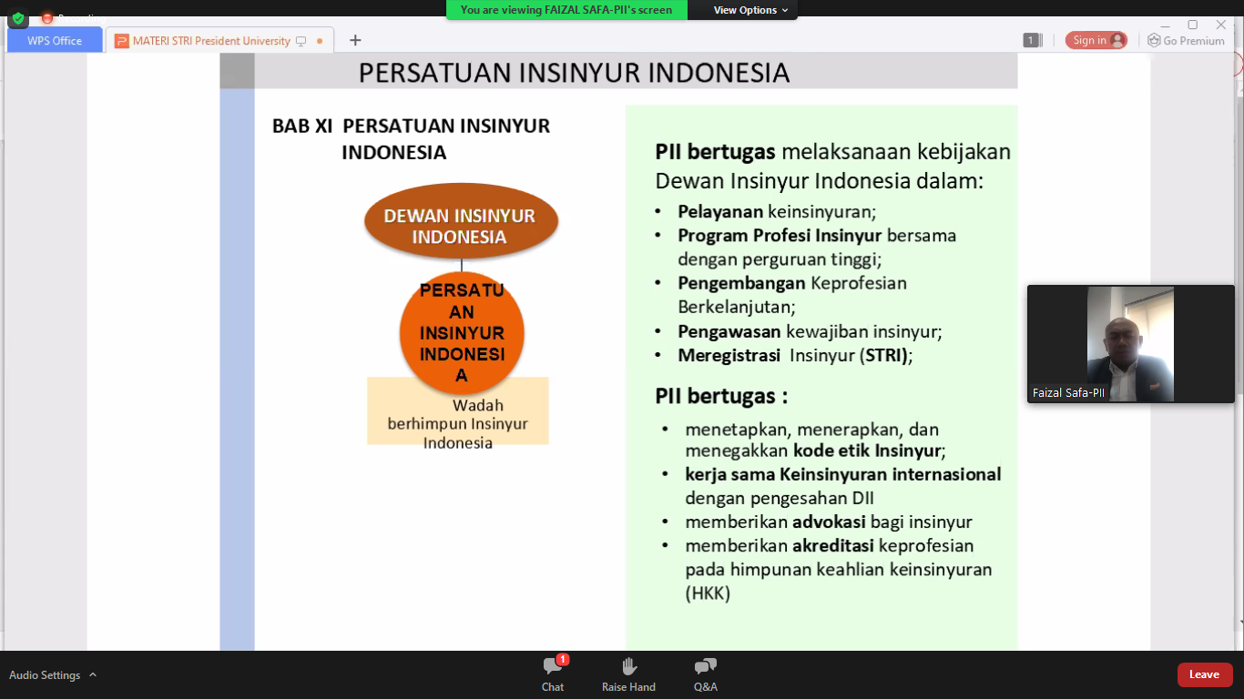 Socialization of STRI Acceleration and PII Member Registration at President University